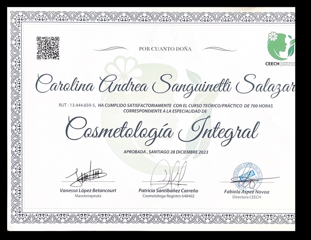 Diploma Cosmetología Integral, CEECH
